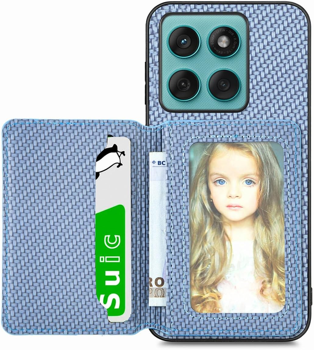 MOJIA Case for Motorola Edge 60 Fusion/Edge 60, Ultra Thin TPU Non-Slip Shockproof Mobile Phone Case, Protective Cover with Card Pocket and RFID Shielding. Yellow