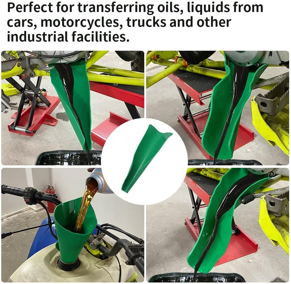 Upgrade Flexible Draining Tool Oil Funnel 100% Silicone Foldable Drainage Oil Guide Tool General Purpose Funnel Free Oil Filter Extended for Discharging Oil from Cars, Trucks, Motorcycles image number 6