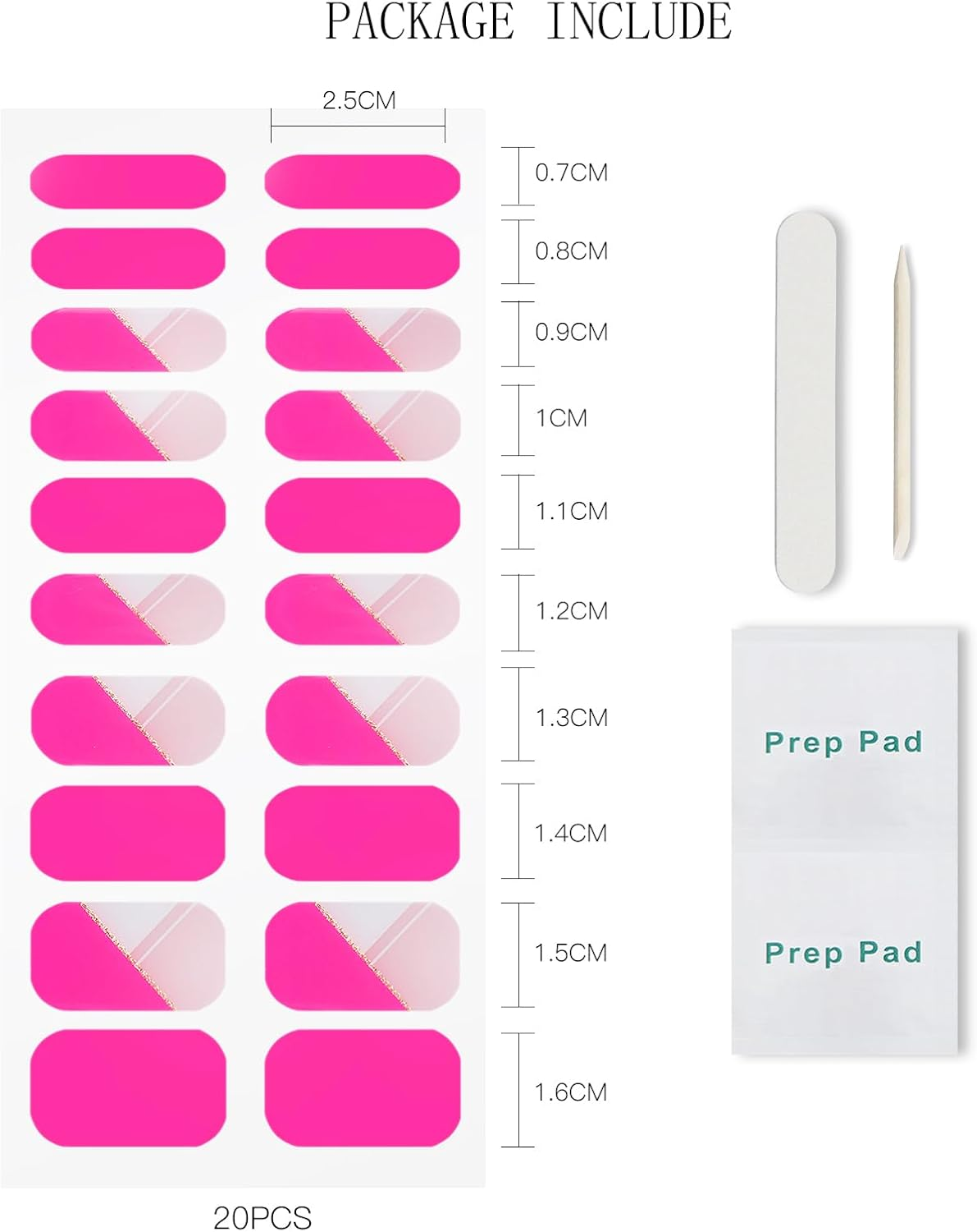 JMEOWIO Nail Foil UV Hardening Rose Red French Tip UV Gel Nail Strips Nail Stickers Nail Stickers Nail Art Decoration Nail Design Accessories image number 6