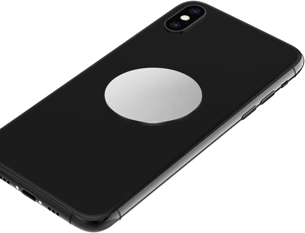 [8 Pack] TIQUS Magnetic Car Mount Holder Metal Plate, 40Mm round Universal Replacement Mount Metal Plate Kit with Adhesive for Magnetic Car Mount Cell Phone Holder Silver