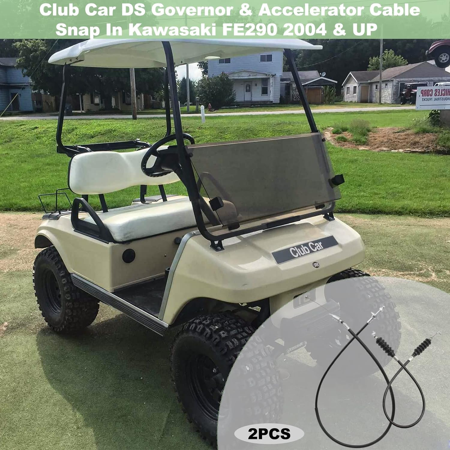 CLUBRALLY Club Car DS Golf Cart Governor & Accelerator Cable Snap in Kawasaki FE290 2004 & UP image number 2