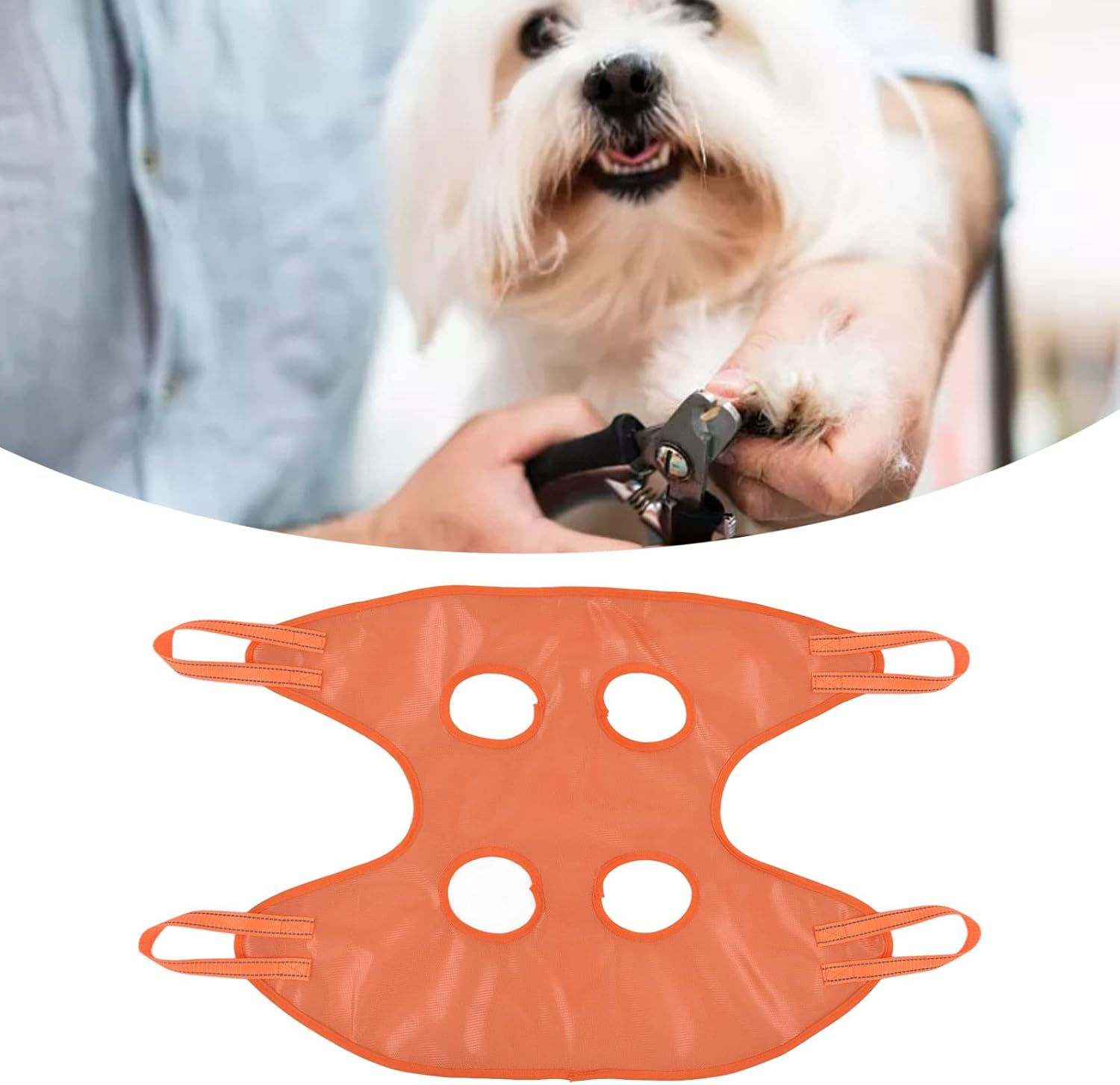 Dog Grooming Sling, Breathable Soft Washable Pet Restraint Hammock, Dog Grooming Hammock Dog Hanging Holder for Small Medium Cat Nail Trimming (S)