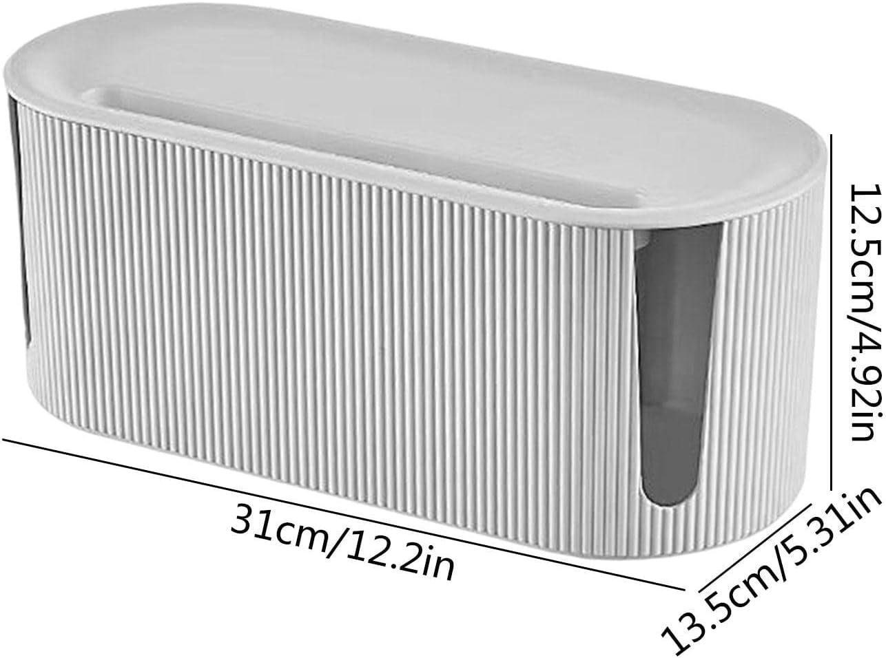 Cord Management Box - Style Cord Box Socket Storage with - Household Cable Organizer for TV Wires, Computer, USB Hub, Power image number 6