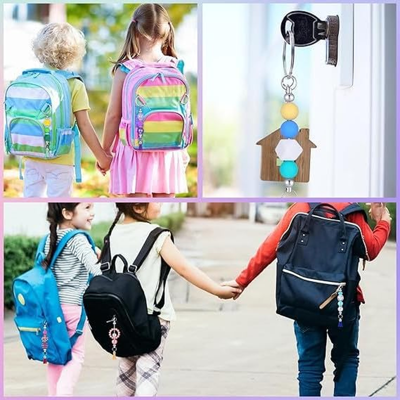 Blank Beadable Keychain Bars Metal Bead Keychain Bar Link Detachable Key Chain for DIY Craft Making Gift Accessories(10Pcs) image number 4