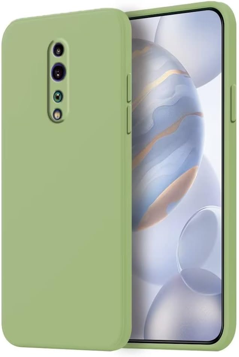 HONLEN Case for Oppo Reno Z Protective Case, 6.4 Inch Liquid TPU Silicone Mobile Phone Case with Drop Protection, Scratch-Resistant and Non-Slip Silicone Cover, Matcha Green