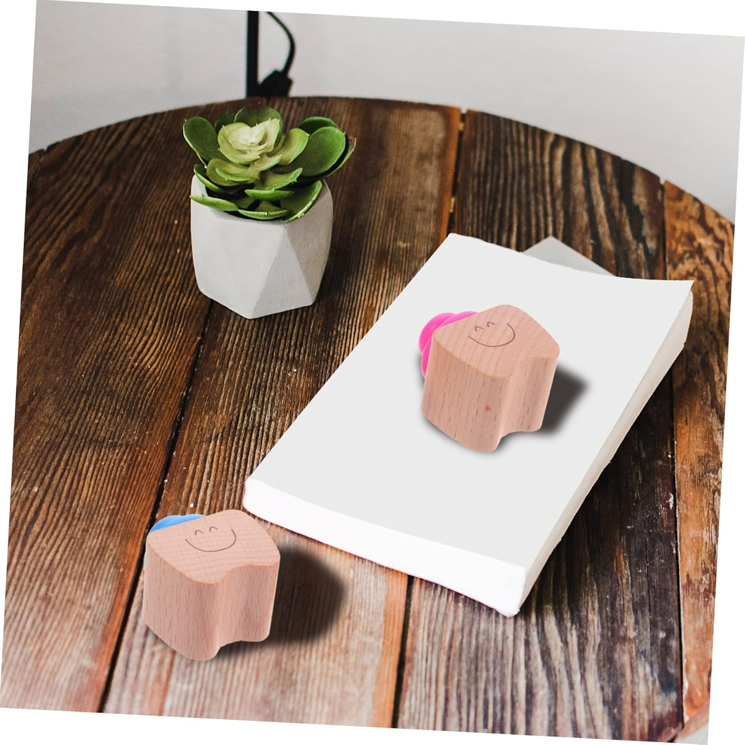 Baby Teeth Wooden Keepsake Box for Boys and Girls Infant Tooth Storage Organizer 2Pcs Blue and Rose Pink Containers for Nursery or Travel image number 3