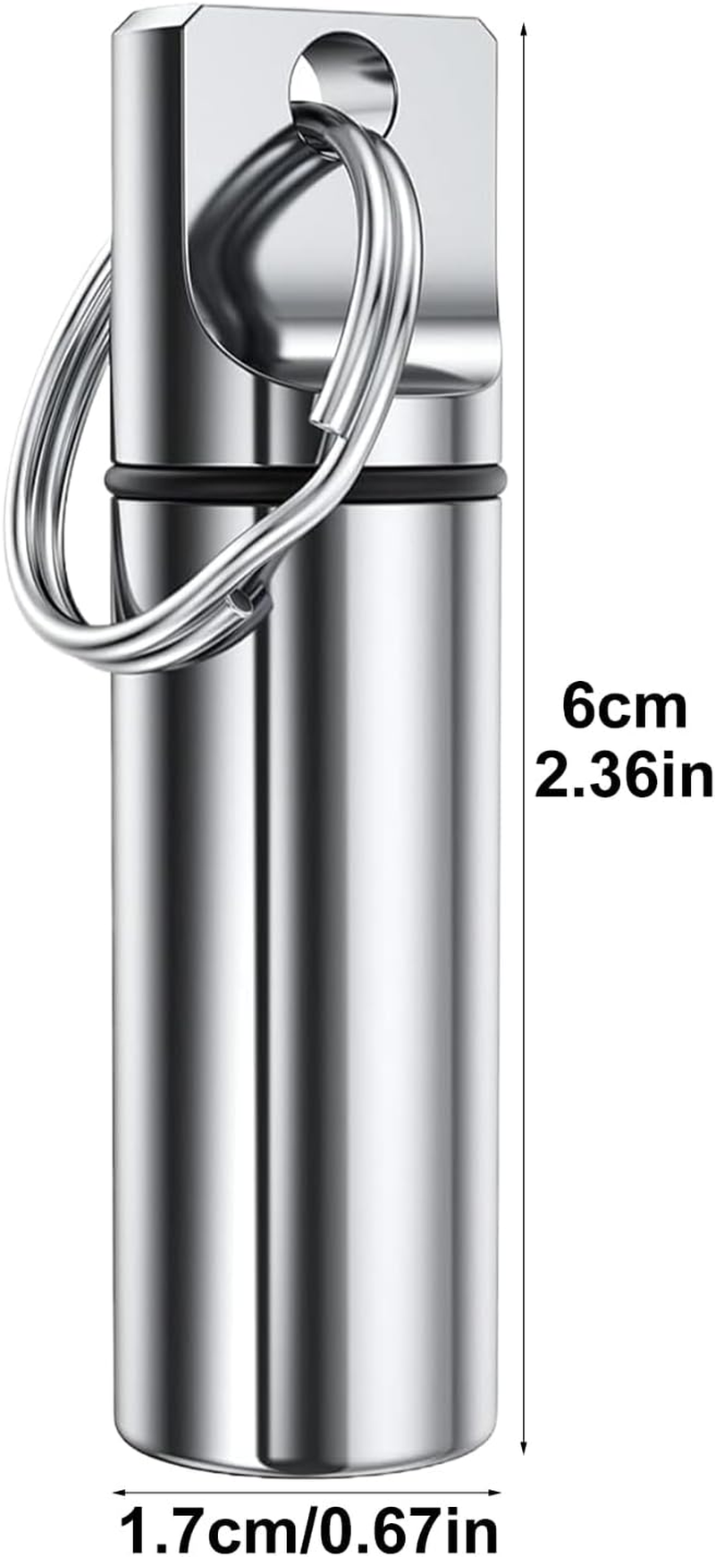 3Pcs Small Portable Pill Box Keychain, Aluminium Alloy Waterproof Travel Medicine Container, Pill Organizer Case Container for Purse for Outdoor Camping Travel image number 6