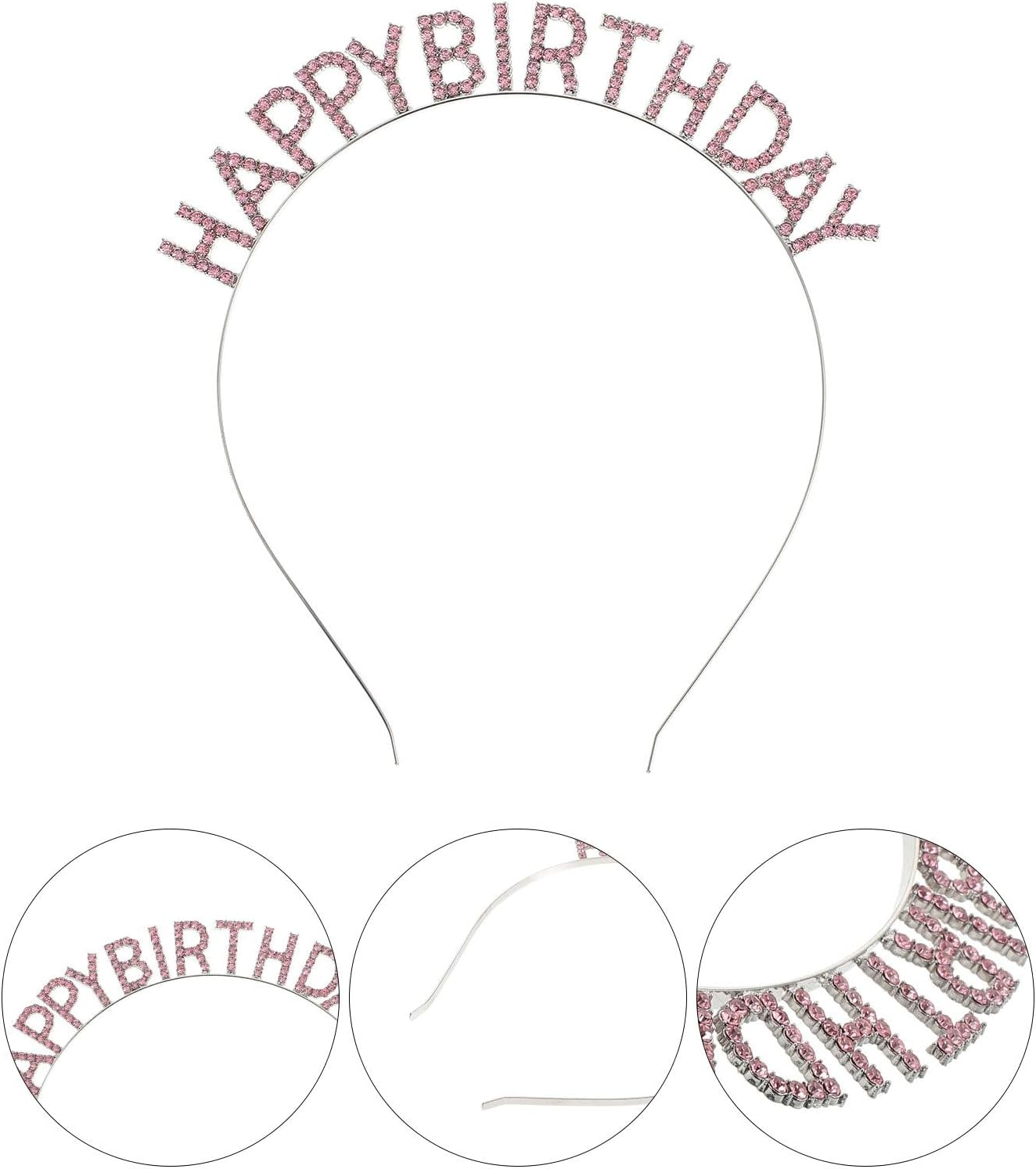 WOFASHPURET Creative Birthday Hair Hoops for Unique Photo Props Happy Birthday Hair Accessories Comfortable Eye-Catching Headband for Birthday Parties image number 1