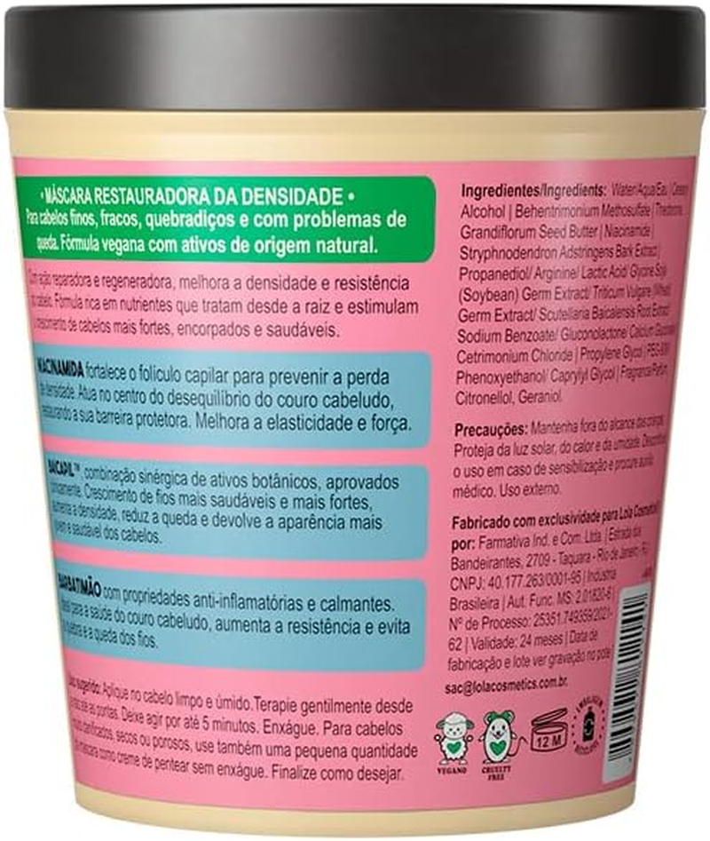 Lola Densidade Hair Mask 230G for Fine, Fragile and Weak Hair image number 6