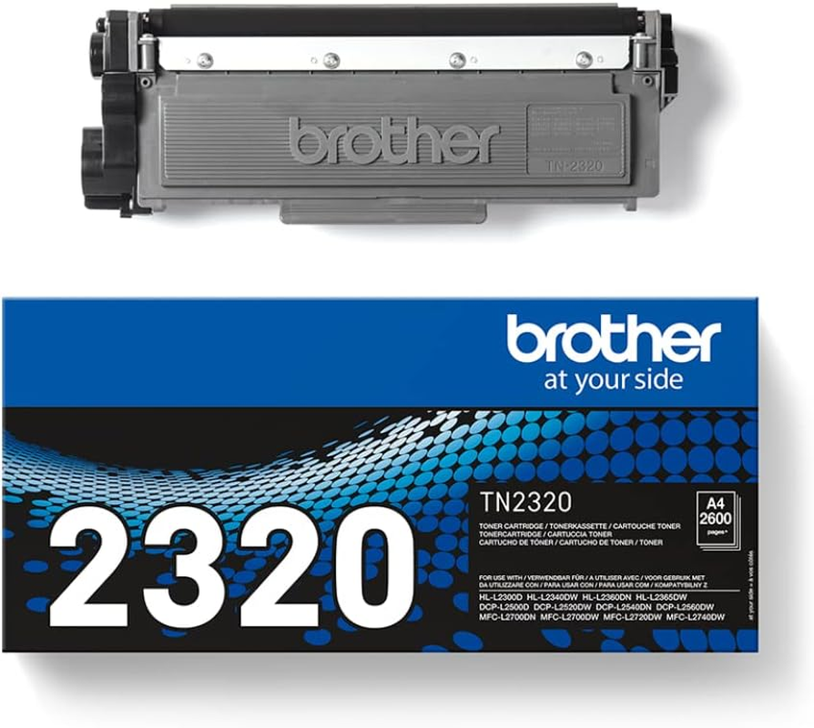 Brother TN-2320 Toner Cartridge, Black, Single Pack, High Yield, Includes 1 X Toner Cartridge, Brother Genuine Supplies image number 1