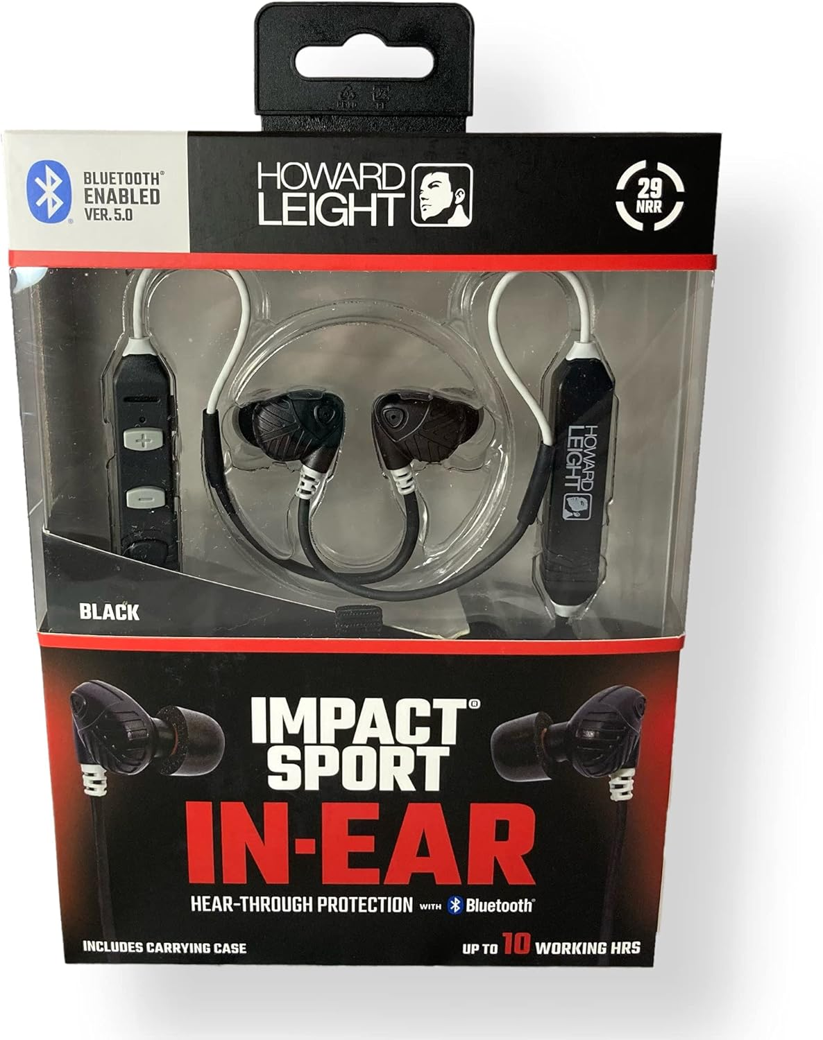 Howard Leight Impact Sport Bluetooth 5.0 Electronic Shooting Earbuds, Black (R-02701) image number 1
