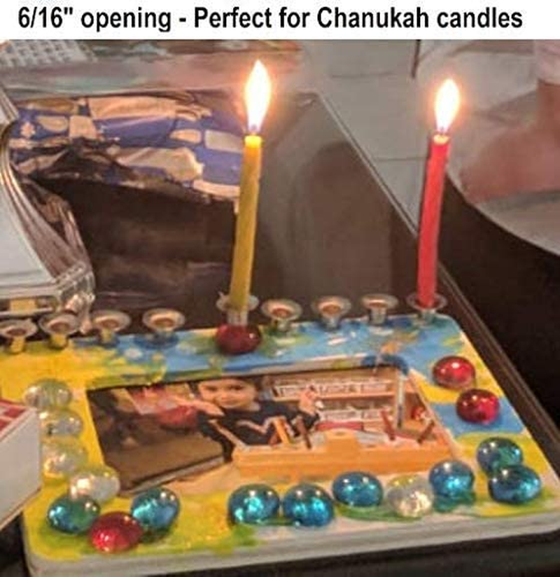 Metal Candle Cups with round Flat Base - Use with Menorah Candelabra - Prevents from Wax Dripping - Candle Holders Perfect for Lamp or Candle Making Projects - Silver, 6/16" Opening (90 Pieces) image number 3