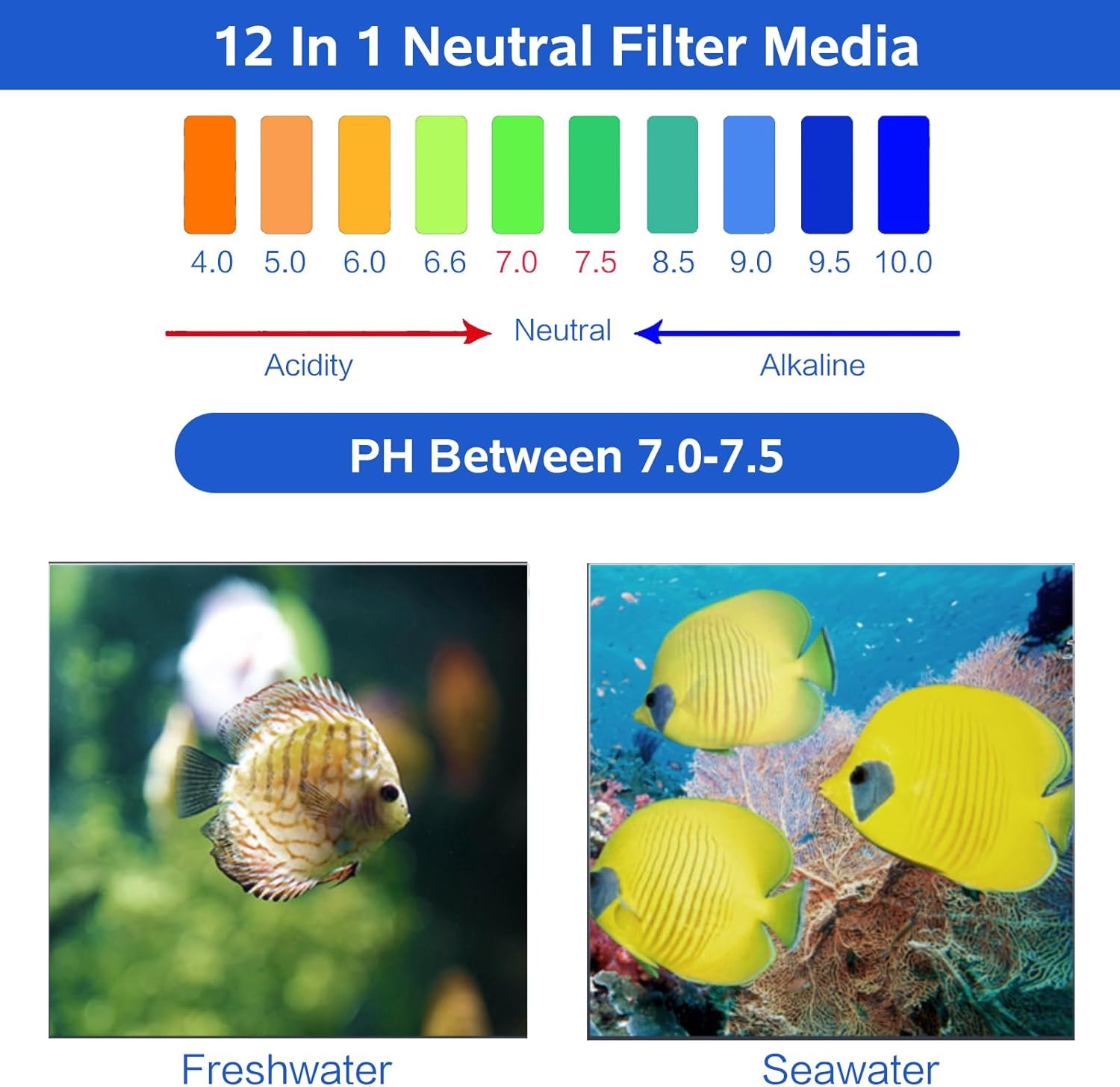 SUSOO 12 in 1 Aquarium Filter Media,Enduring Effect Sink Bio Media with Filter Net Bag,Activated Carbon,Bio Balls,Ammonia Remover Rock,Ceramic Rings,For Fish Tank Accessories Clear Water (650G/1.4Lb) image number 4