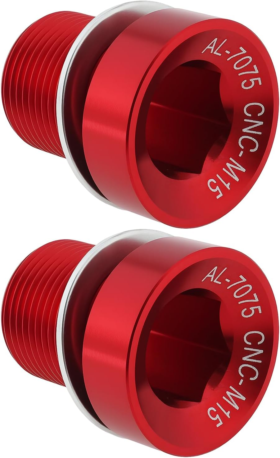 Ecsing 2Pcs Electric Bicycle Axle Crank M15 Bolt Aluminum Alloy Compatible with Bosch E-Bike CX 7075