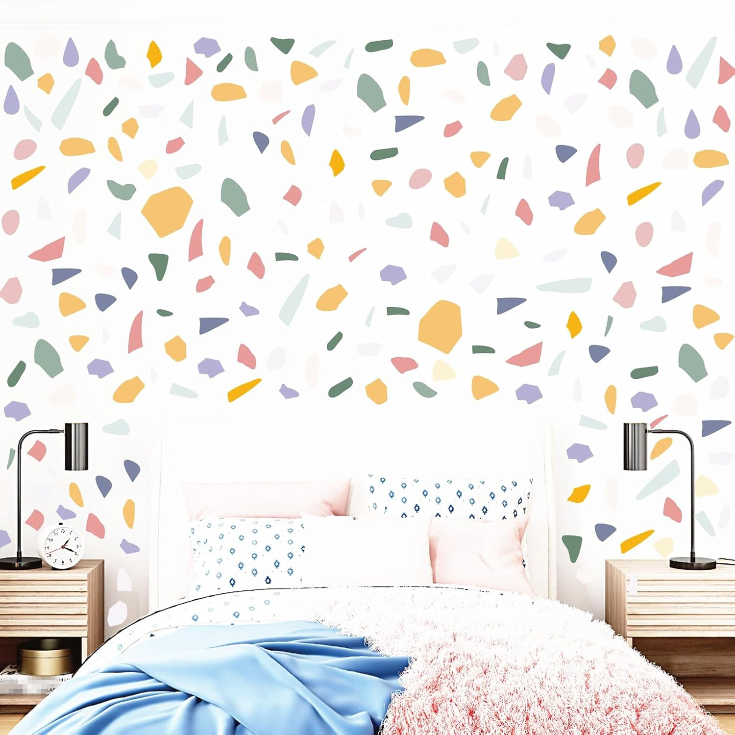 DIY Irregular Marble Wall Stickers, Water Proof and Removable Wall Art Stickers, Wall Murals for Living Room Bedroom Background, 10 Pieces PVC Wallpaper 30 * 22Cm. image number 2