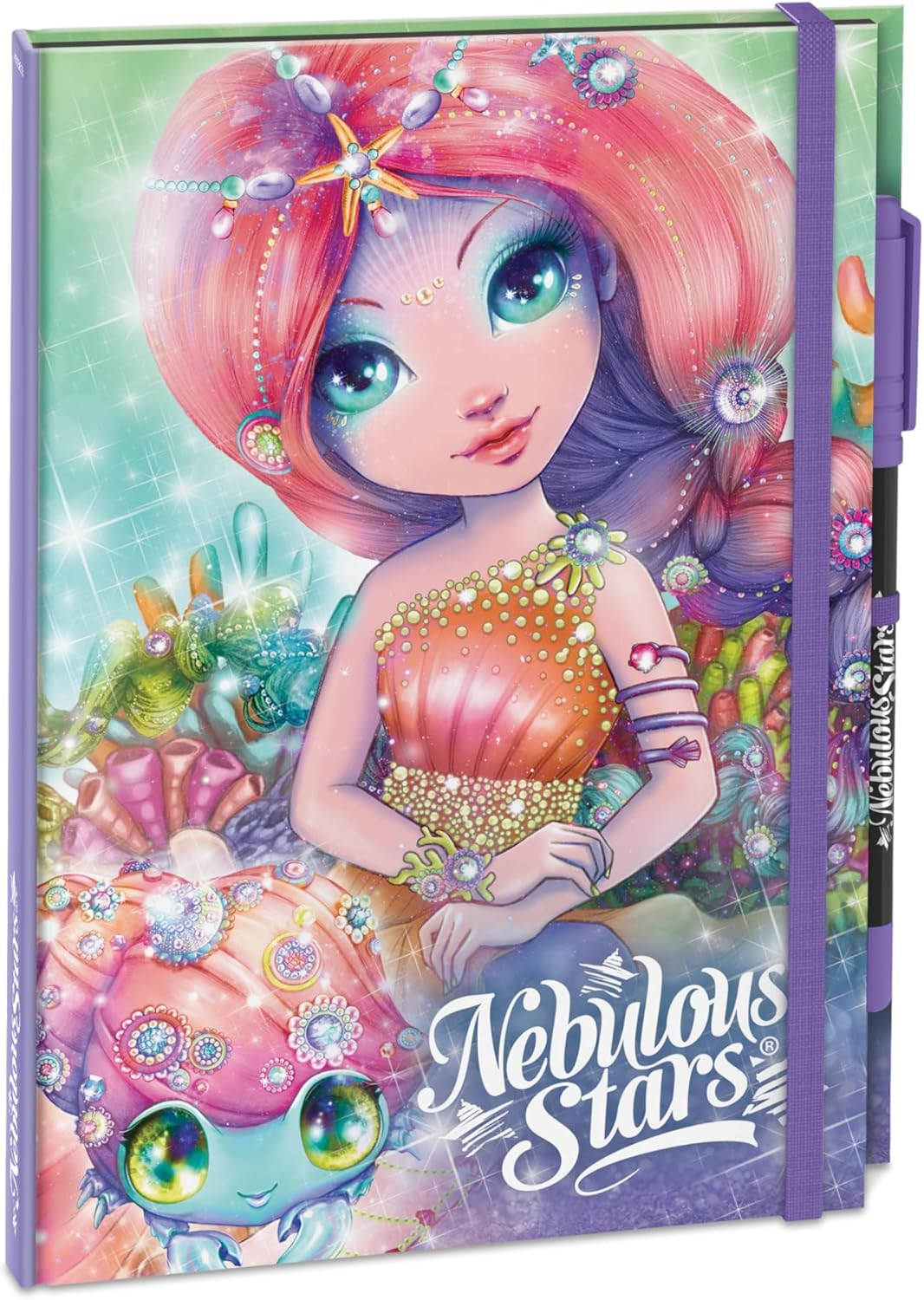 Nebulous Deluxe Black Notebook Display Set (6 Pcs.) - 112 Lined Pages, Neon Gel Pen, Multi-Coloured Notebooks for Writing, Journaling & Note-Taking, Stylish Dream Journal image number 6