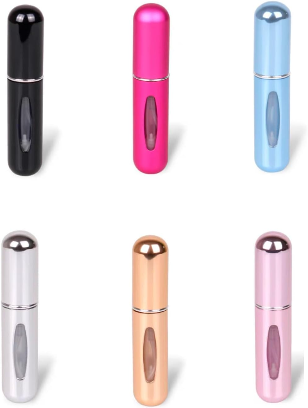 6Pcs Portable Perfume Travel Bottle, 5Ml Refillable Atomizer Set, Leak-Proof Mini Spray Bottles for Travel, Pocket & Purse, On-The-Go Fragrance Containers image number 2