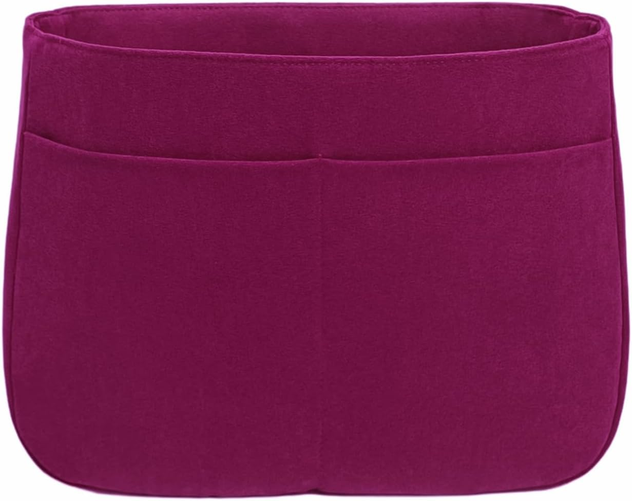 Purse Organizer Insert for Evelyne 29 PM Handbag, Faux Suede Fabric, Lightweight, Fits Perfectly, Sturdy, Hand Wash, Keep Its Shape Gift Ideas for Women (Purple E29S) - Black E29S image number 4