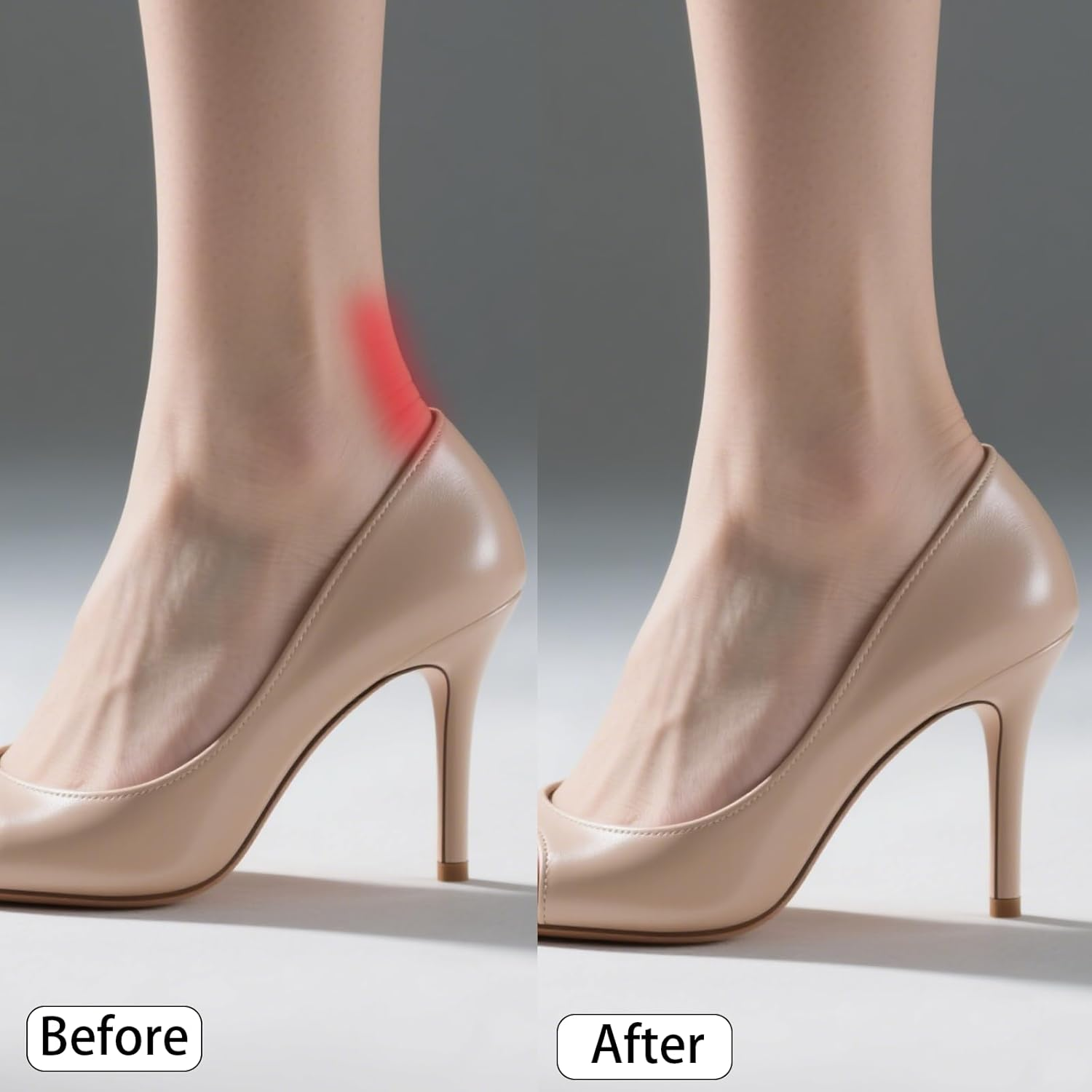 4 Pairs of Heel Anti-Slip Stickers, Sticky Heel Pads for Men and Women Heel Protectors Suitable for Loose Shoes Prevent Heels from Slipping Improve Shoe Fit and Comfort image number 2