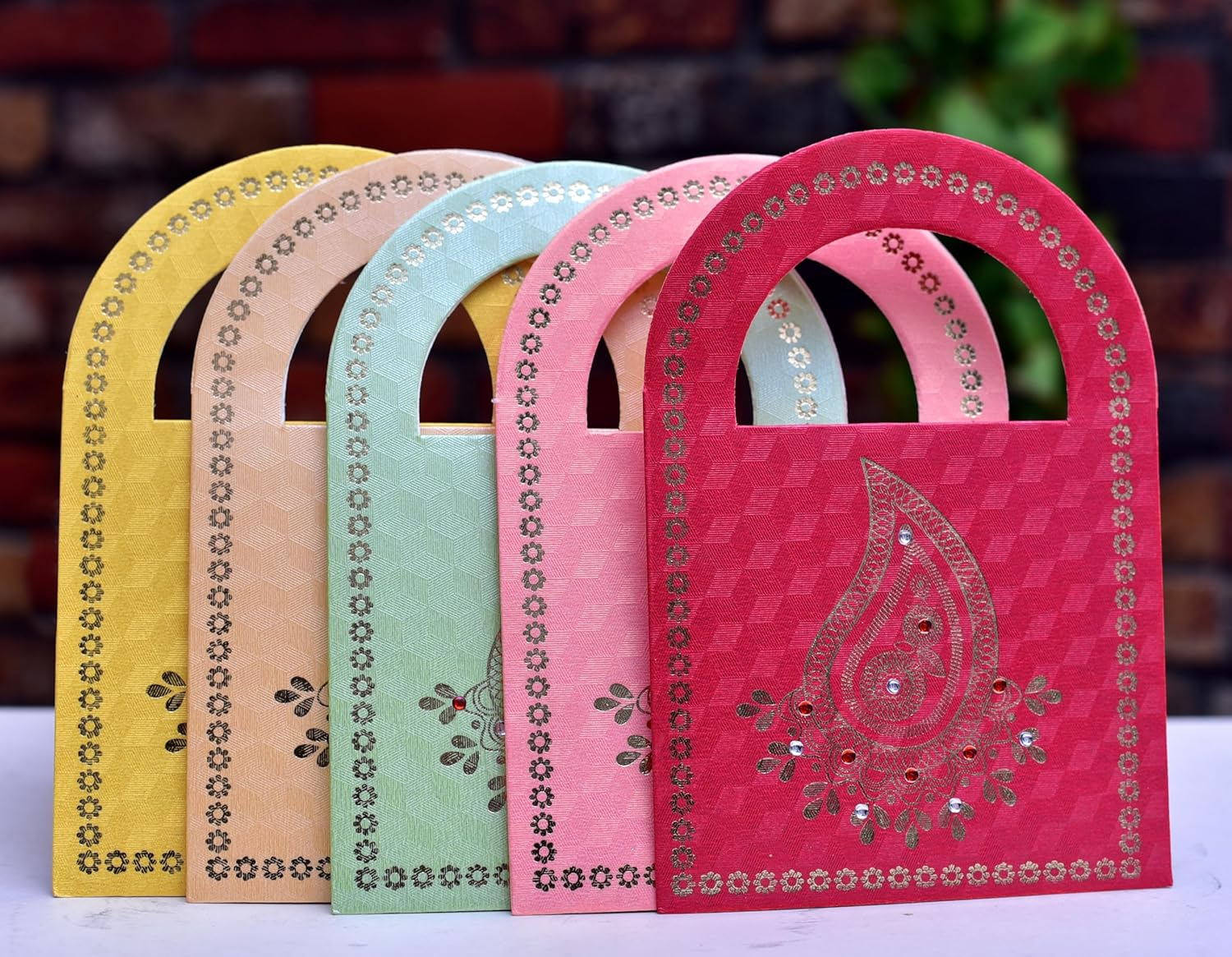 Indian Money Gifting Envelopes with Handle-Enabled Money Lifafa Decorative Cash Holders for All Occasion Diwali, Wedding Gift of Prosperity Multi Color (20)