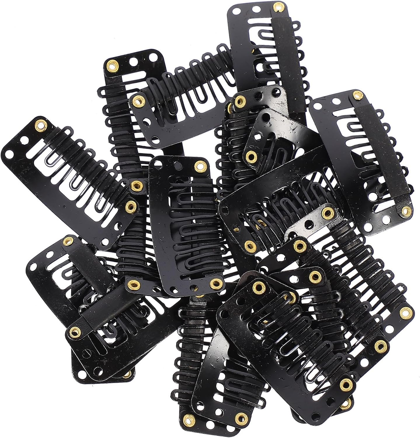 PRETYZOOM 60Pcs Black 3.2Cm Hair Extensions Clip Pin Wig Making Clip Kit for Beret Hat Fixing Sturdy for Hair Styling and Extension Attachment image number 1