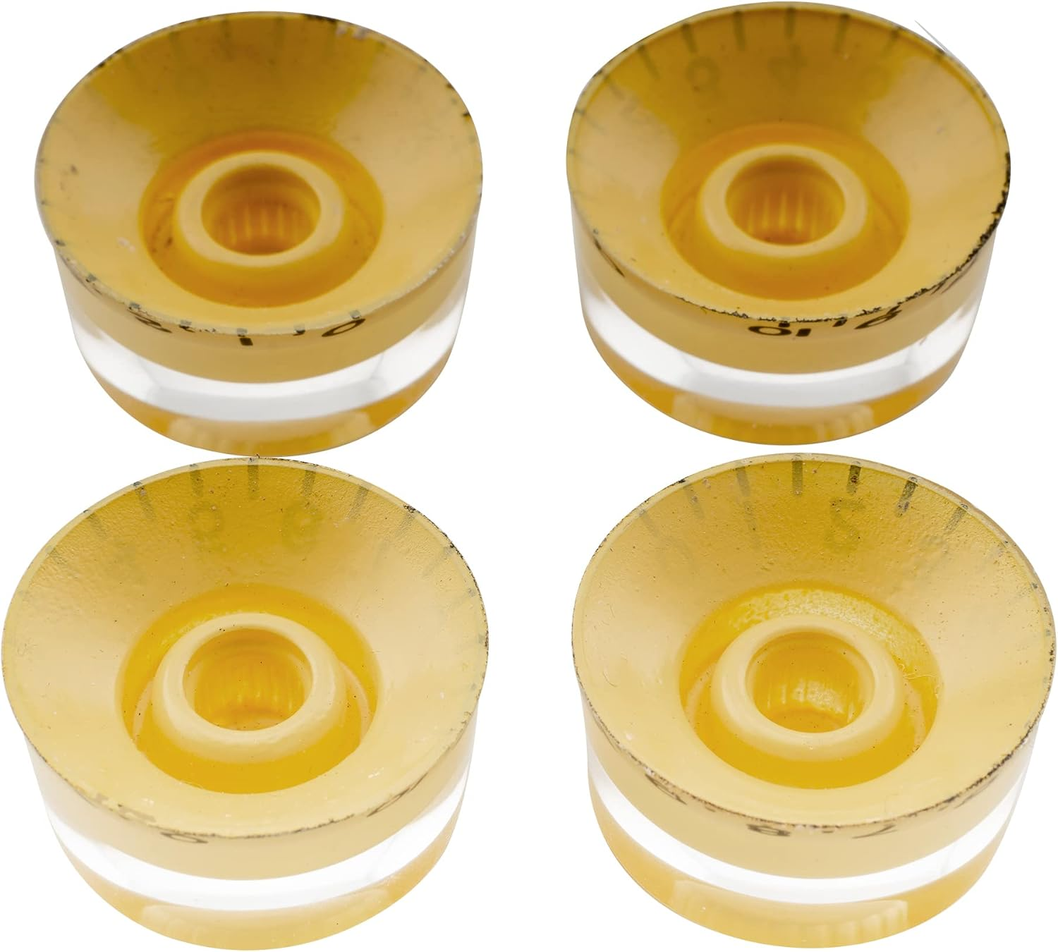 Musiclily Pro Metric Coarse 18-Spline Guitar Knobs Tone Volume Speed Control Knobs for Epiphone Les Paul SG Style Electric Guitar, Cream (Set of 4) image number 1