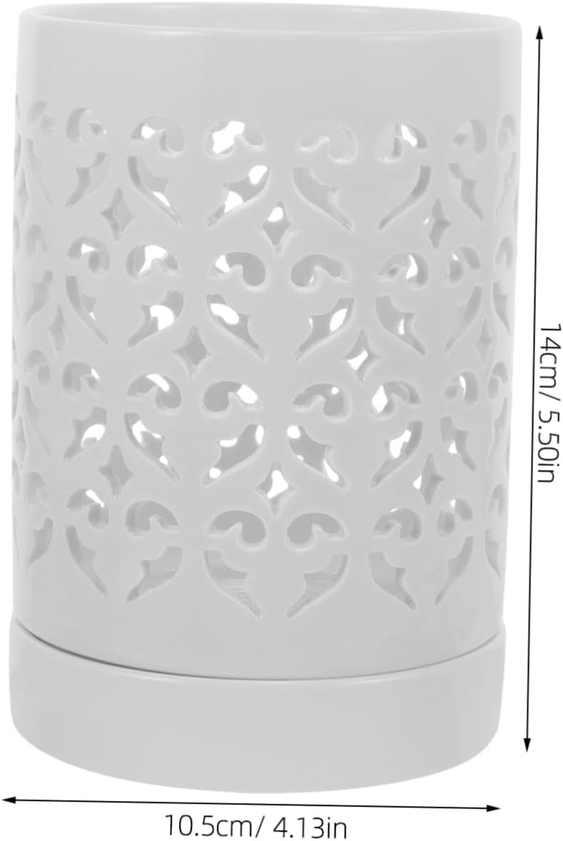 Ceramic Orchid Pot Drainage Holes, Indoor and Outdoor Decorative Flower Planter, White Slotted Orchid Planter Suitable for Potted Plants and Garden Use