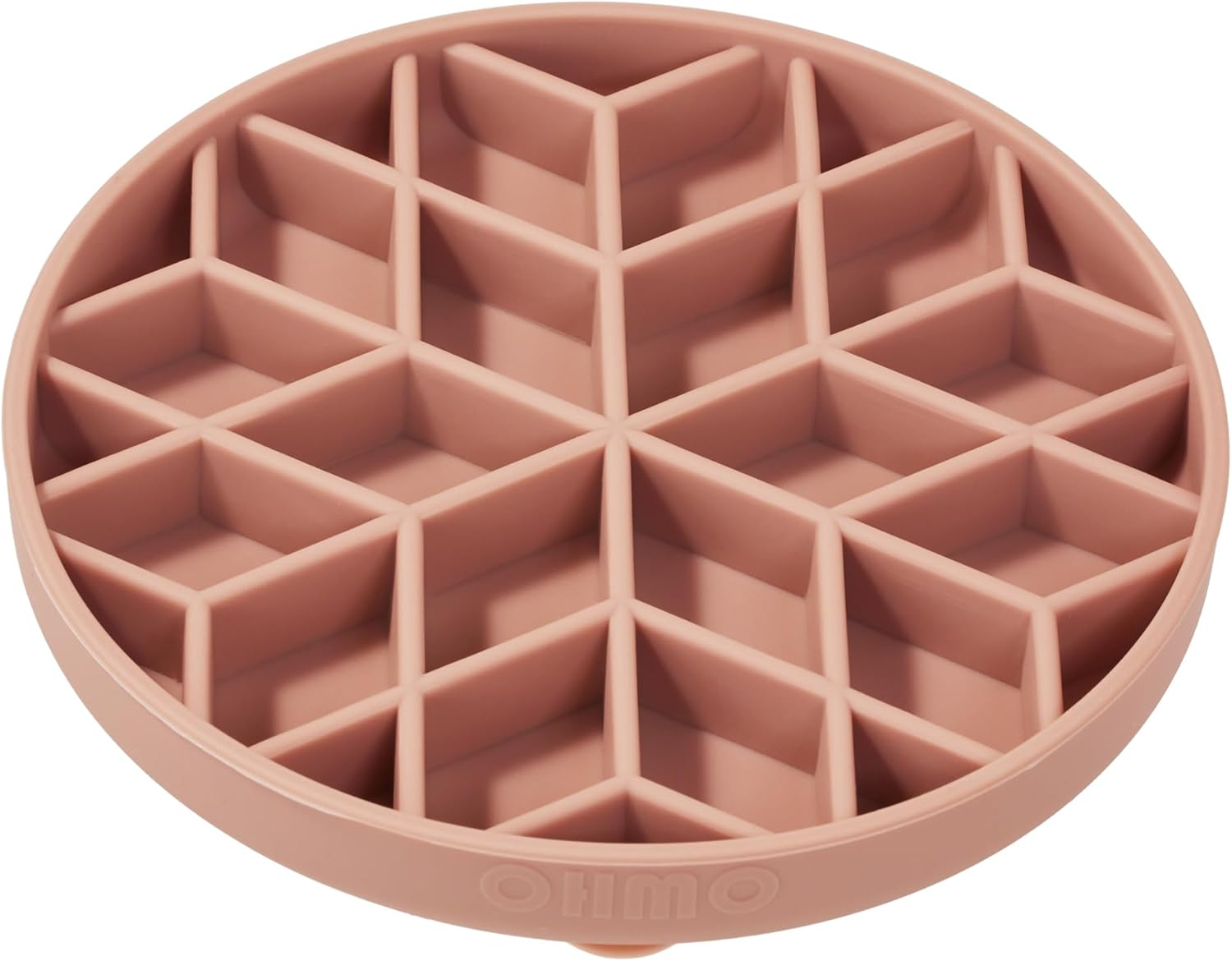 OHMO Slow Feeder Dog& Cat Bowl, Silicone Puppy Cat Food Bowl with Anti-Slip Suction Cup Slow down Small Dogs Eating, anti Choking (S-Diamond,Camo Green)