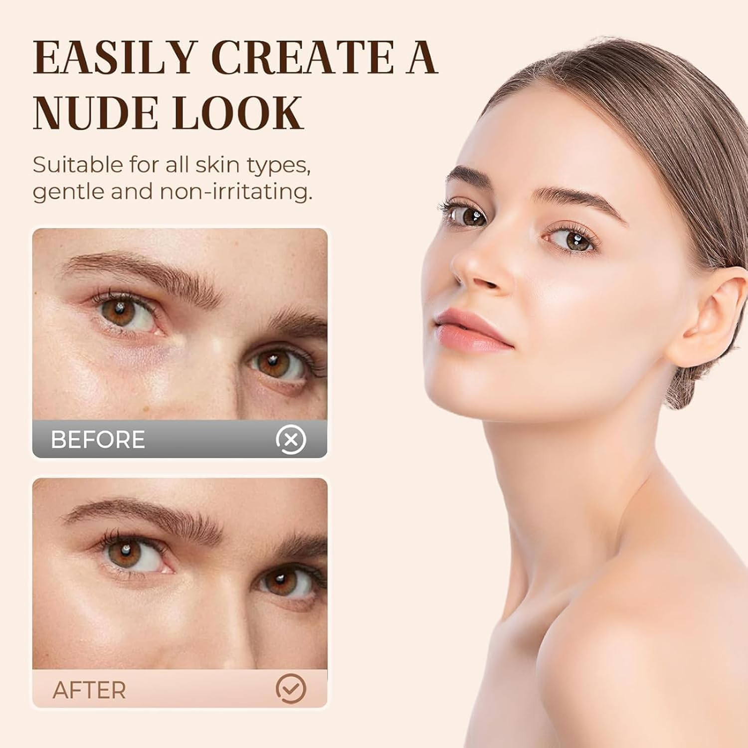 Luminance under Eye Brightener, Luminance under Eye Corrector, Conceal,Moisturizing and Waterproof,Reduces Appearance of Dark Circles (1PCS) - 2Pcs image number 5