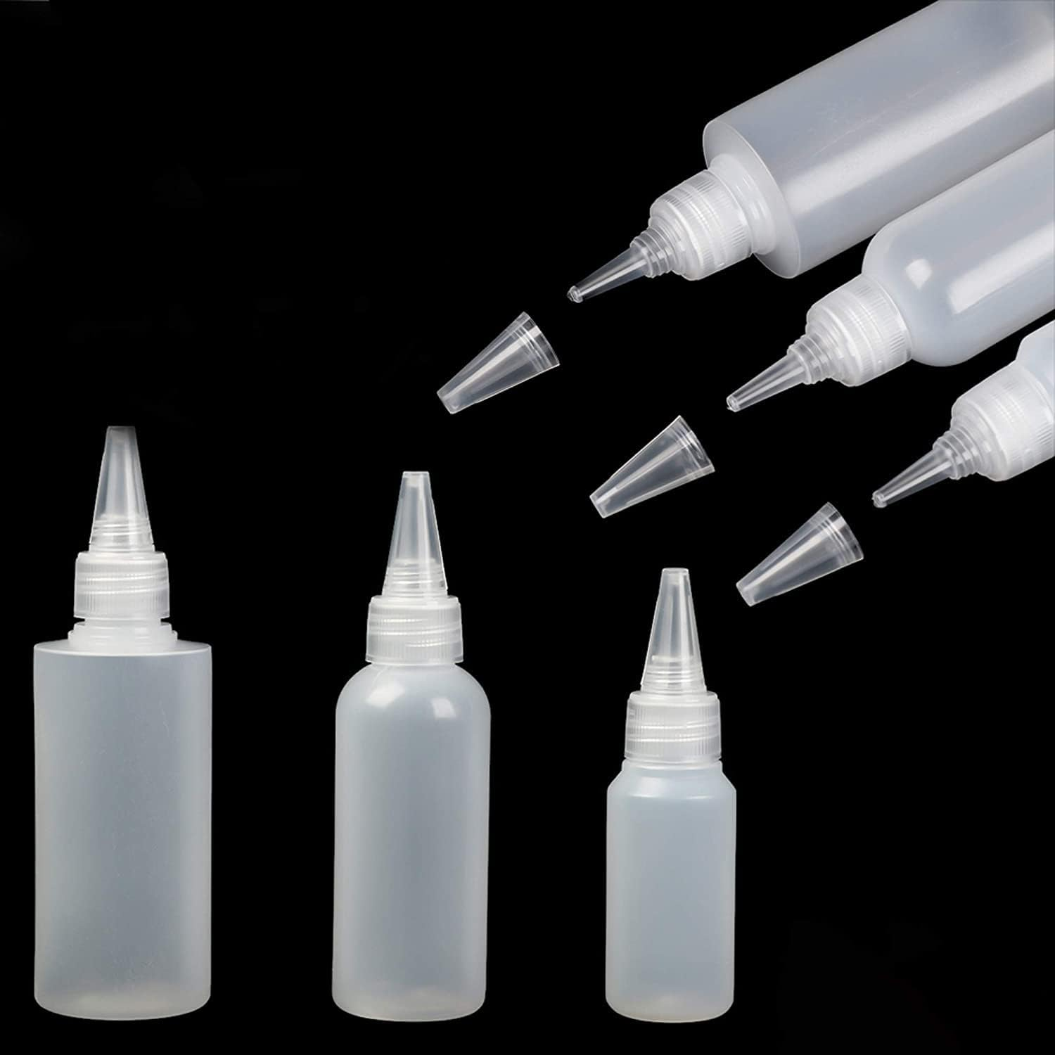 Plastic Squeez Liquid Dropper Fill Bottle,3Pcs Needle Tip Squeeze Bottles,Needle Applicator Tip Bottles,Plastic Squeeze Glue Bottles with Tip Caps,Needle Tip Glue Bottle,Plastic Tip Applicator Bottles image number 6