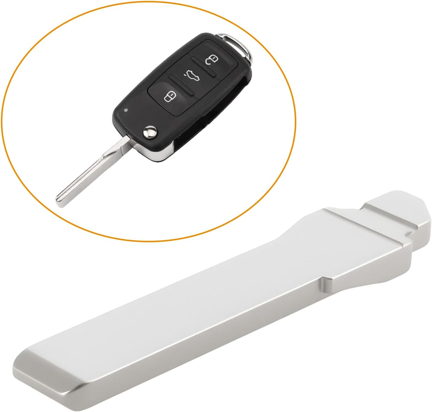 Ecsing 5Pcs HU66T Car Key Blade Compatible with VW Golf MK7 2012-2018 image number 3