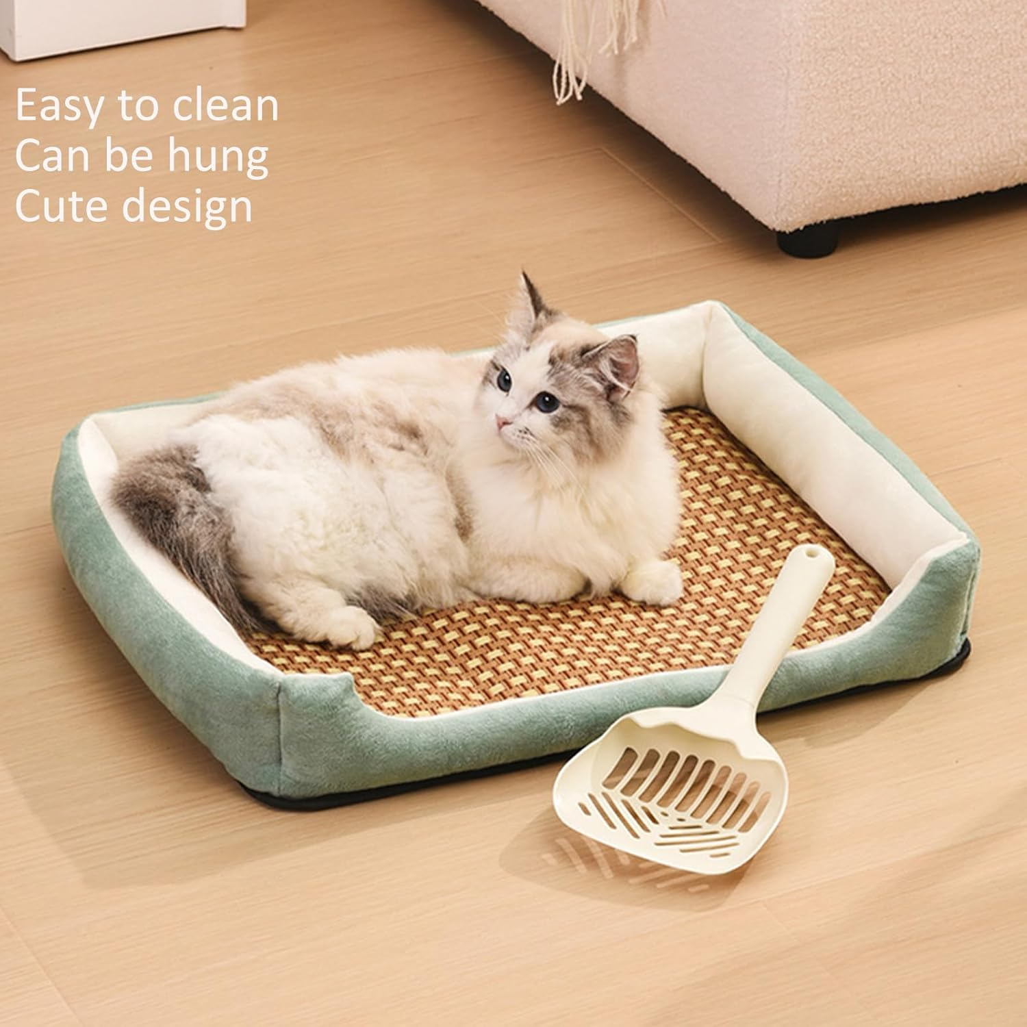 Activated Carbon Filter Cat Litter Tray, Cat Litter Tray Container Replacement Filter, Cat Litter Tray Carbon Filter, anti Odour Filter for Cat Litter, with Cat Litter Scoop, for Cat Litter Box, 15 image number 5