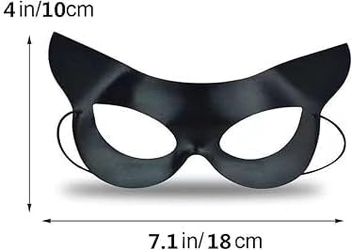 Women'S Cat Mask Black Cat Mask Half Face Cat Mask Halloween Costumes Masquerade Costume Party Accessory image number 1