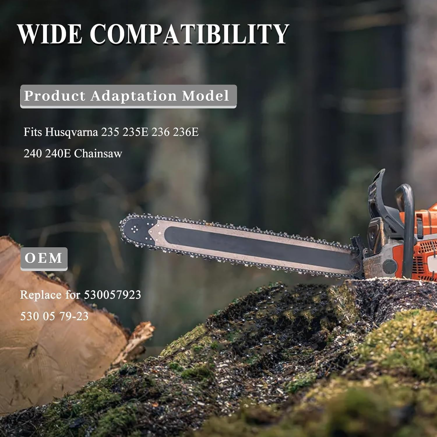 2PCS Chainsaw Brake Band 530057923 - Replacement Part Compatible with Husqvarna 235/235E/236/236E/240/240E Chainsaws, Durable Braking System Component image number 6