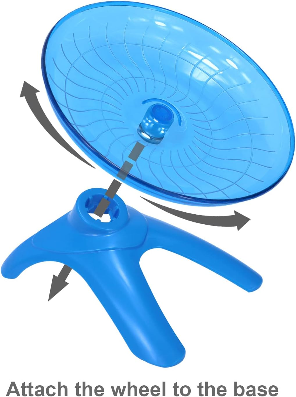 Hamster Wheel Hamster Flying Saucer Silent Exercise Wheel Running Wheel for Dwarf Hamsters Gerbil Mice Small Animals (Blue) - White image number 2