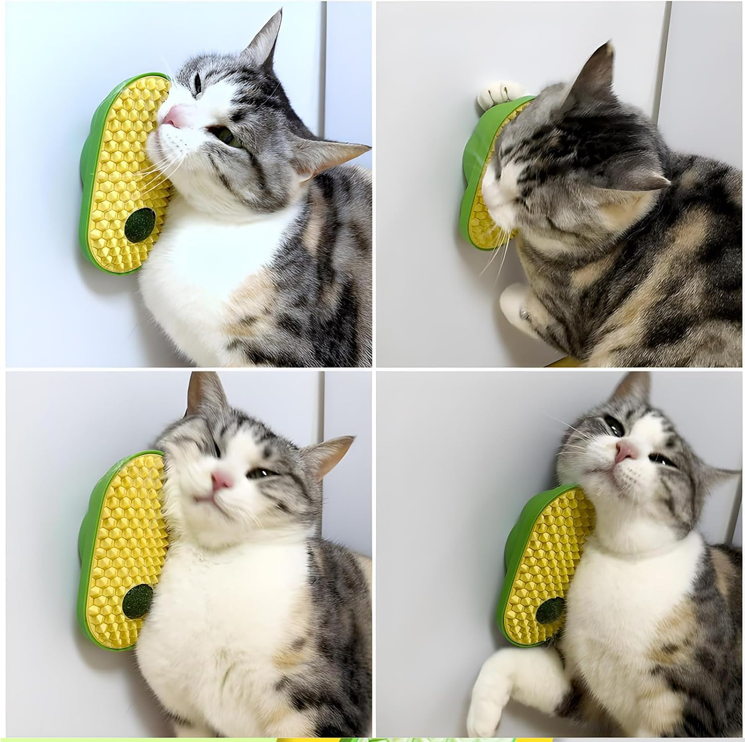 Moguri Catnip Toy Balls for Sticking on the Wall, Cat Toy Ball, Catnip Wall Balls for Licking Cats, Cat Face Scratcher, Cat Self Care Device