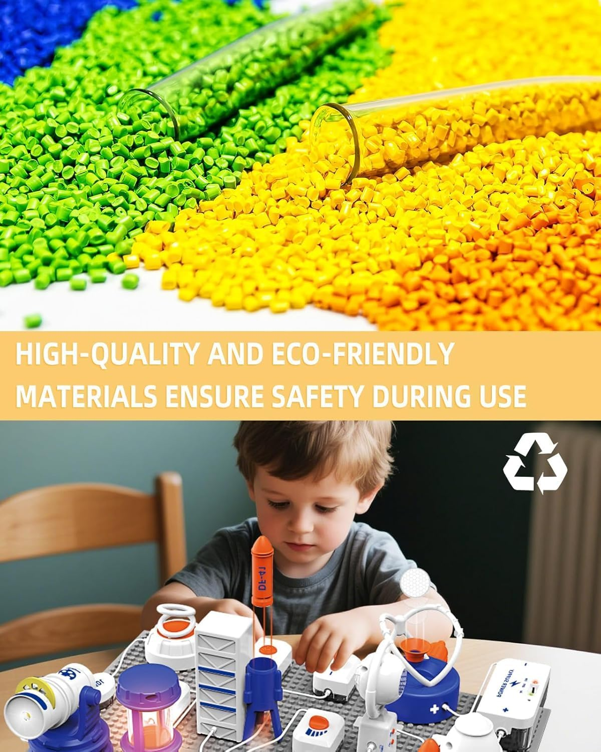 Electronic Kits for Kids, 1200+ Projects Electronic Circuit Board Toy, STEM Educational Toy Gifts for Boys Girls Ages 6+, 66 Pcs DIY Circuit Parts, Full Color Project Manual image number 3