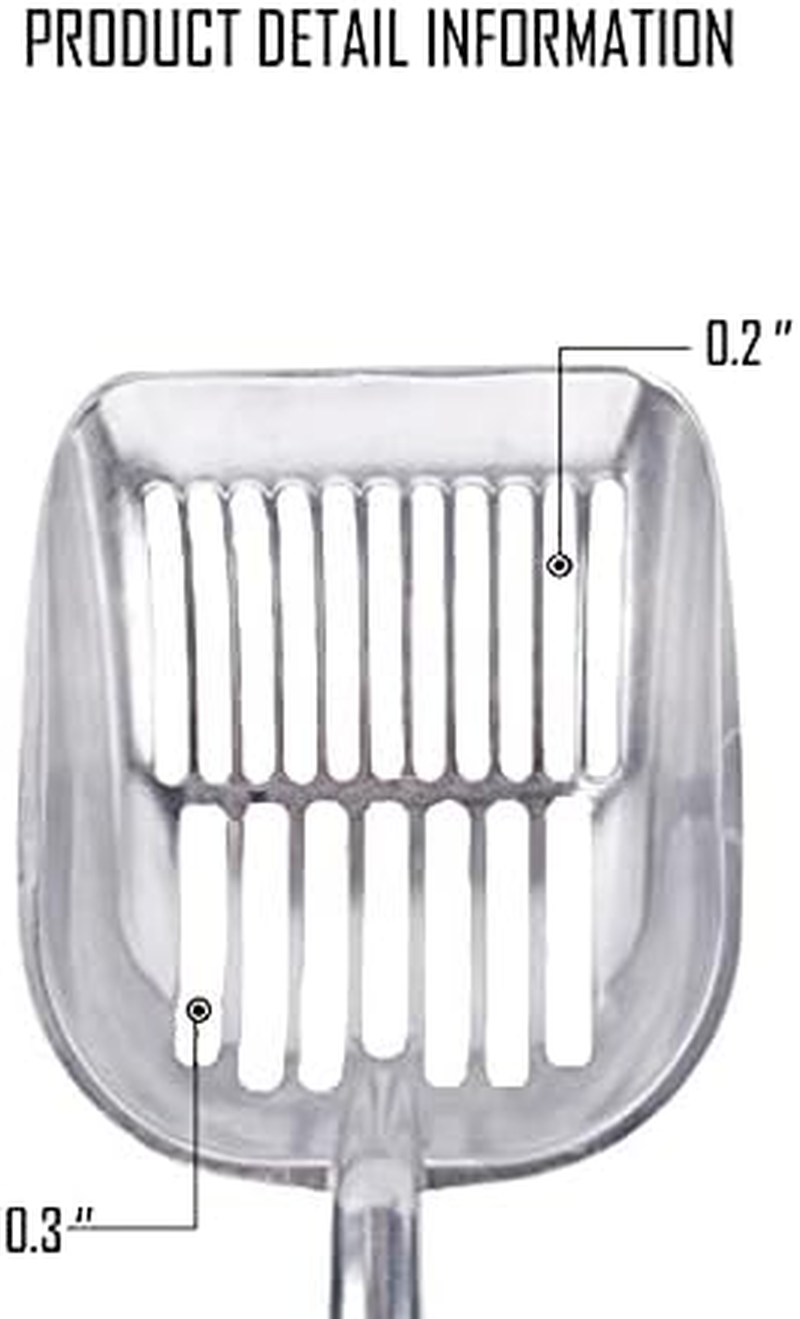 Moonshuttle Non-Stick Metal Cat Litter Scoop, Durable, Works with All Type of Cat Litter, Ergonomically Designed Handle image number 4