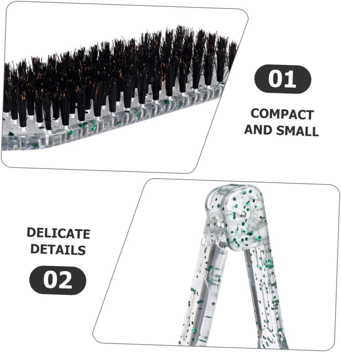 AUTSUPPL Professional Clamp Hair Brush for Rapid Straightening Styling Comb Bristle for Women Hair image number 5