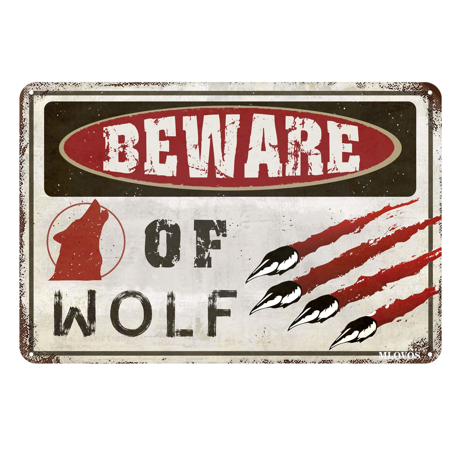 MLOVOS Metal Sign Warning the Alligator Signs Beware of Alligator for Yard Fence Garage Cave Home Wall Funny Decor Retro Tin Sign 8X12 Inches image number 5