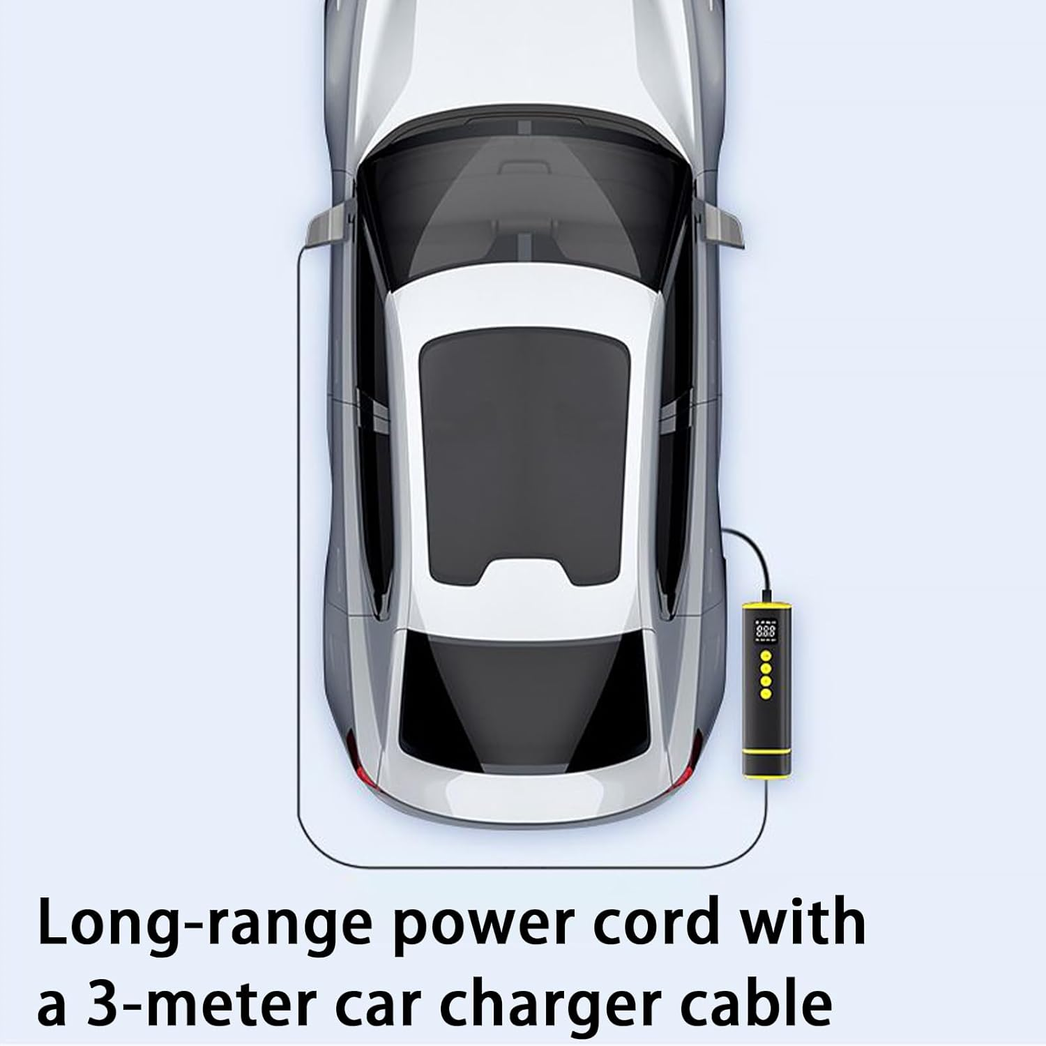 Nybhyjka Air Pump | Portable Tire Inflator for Car,Electric Tyre Pressure Gauge Cordless for Motorcycle Truck Bicycle Wheel Car Bike Balls image number 2