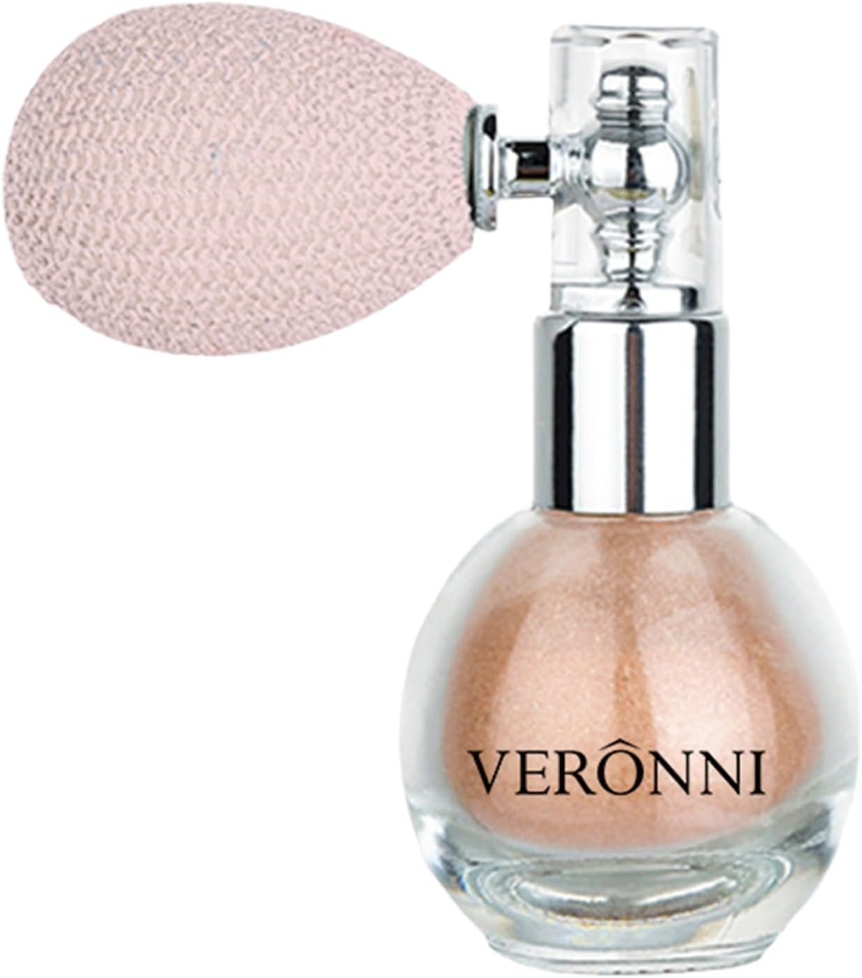 FEESHOW Long Lasting Glitter Spray Makeup - High Gloss Shimmer Mist with Loose Powder for Face, Body, Hair Highlighting Silver One Size