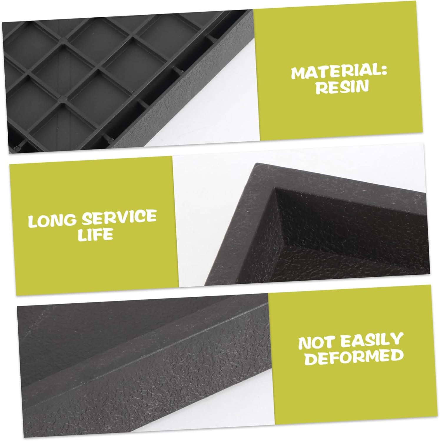 BCOATH 2Pcs Rectangular Flowerpot Trays for Indoor Gardening Thickened Deep Water Plates Base 18X12.8Cm for Easy Plant Care image number 1