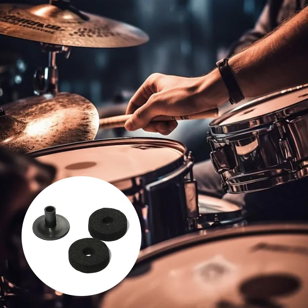 20PCS Black Standard Size Cymbal Sleeves and Felts Cymbal Felts Plastic Cymbal Sleeve Drum Accessories and Parts Cymbal Replacement Accessories,Drum Kit Cymbal Replacement Accessories image number 1