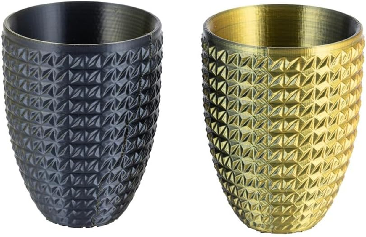 CC3D Silk Dual Colour PLA Filament Black Gold 1.75Mm 1KG 3D Printer Filament Two Colour Coextrusion PLA Shiny Metallic Filament 3D Printing Material Black Gold Dual Bicolor image number 3