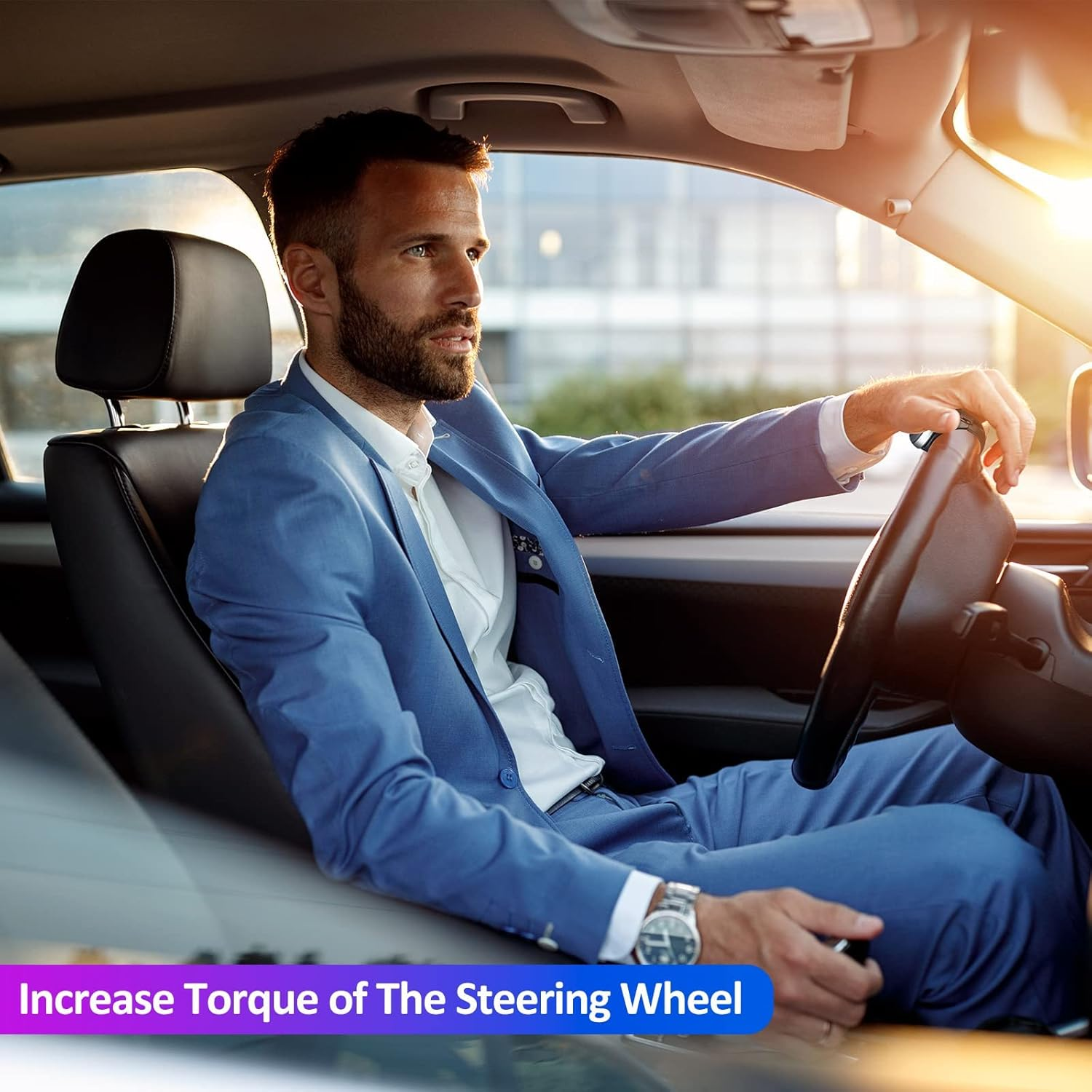 Steering Wheel Knob Ball Rotator Auxiliary Power Boost Control Handle Ball Suitable for Most Vehicles, Cars, Trucks, Boats, Marine, Black (1 Pack) image number 4