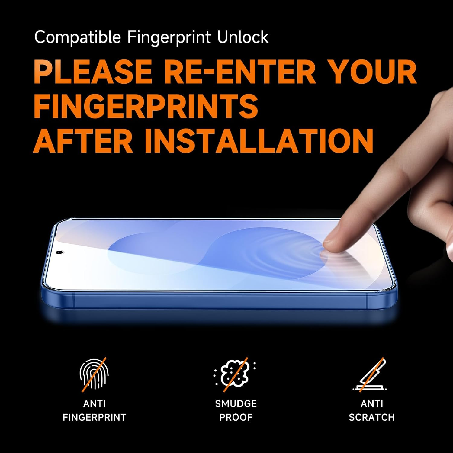 MAGIC JOHN 2 Pack for Samsung Galaxy S25+/S25 plus Tempered Glass Screen Protector, Auto Dust-Elimination Installation, Bubble Free, HD Clear, Shock-Resistant image number 6