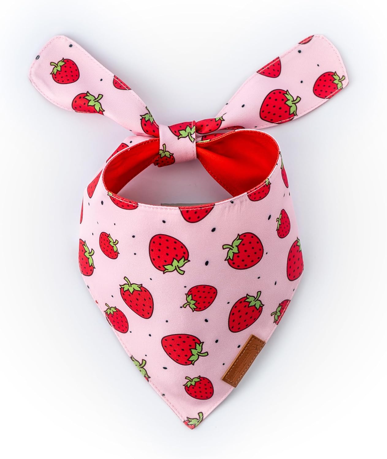 Paws Boutique Premium Dog Bandana/Scarf | Design: Xtra Berry Sweet | Reversible Dual Layered/Sided | Small, Medium & Large Pets | Unique Style | Accessories for Puppies & Dogs (M) image number 4