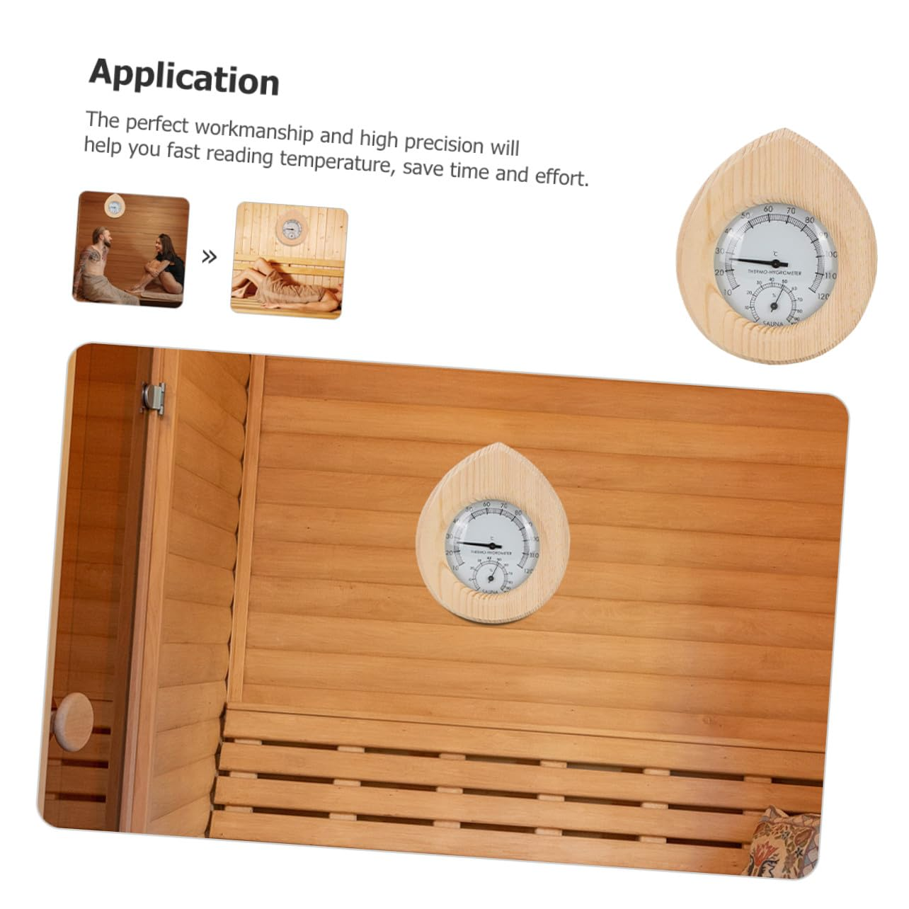 Abaodam Portable Sauna Hygrometer and Thermometer Dual-Use Indoor Outdoor Temperature Humidity Gauge for Sauna Rooms Nursery Garden High Precision Monitoring image number 6