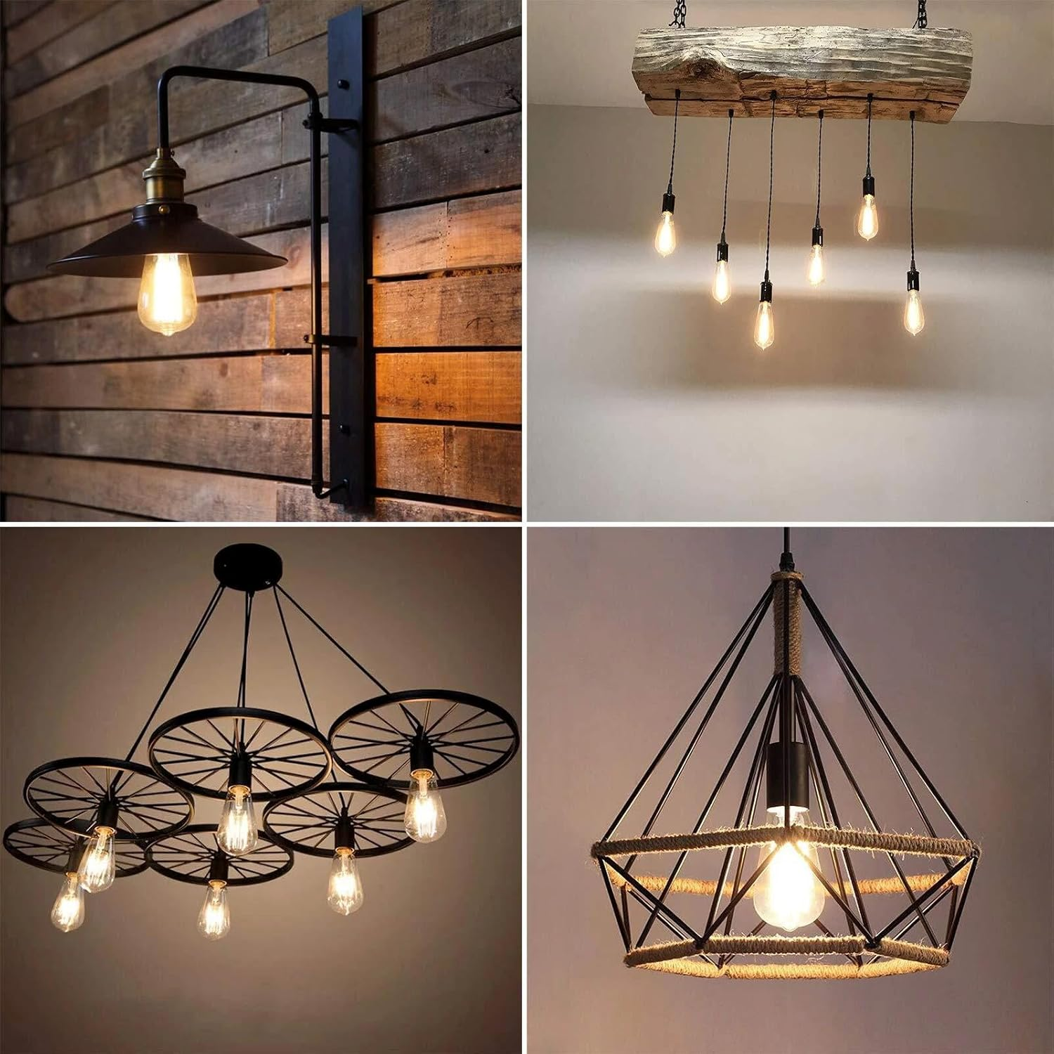 12V LED Edison Light Bulbs Low Voltage - Warm Light 6W E27 Standard Base 60W Equivalent - DC Bulb for RV, Solar Panel Project, Boat, Garden Landscape, Off-Grid Lighting, Pack of 6 image number 6